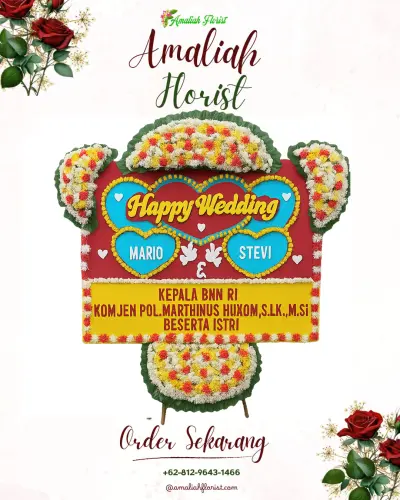 Karangan Papan Bunga Pernikahan di Mekarwangi